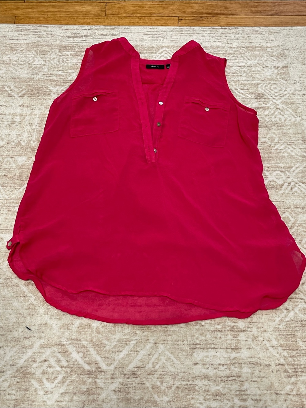 Hot Pink Sheer Tank Large